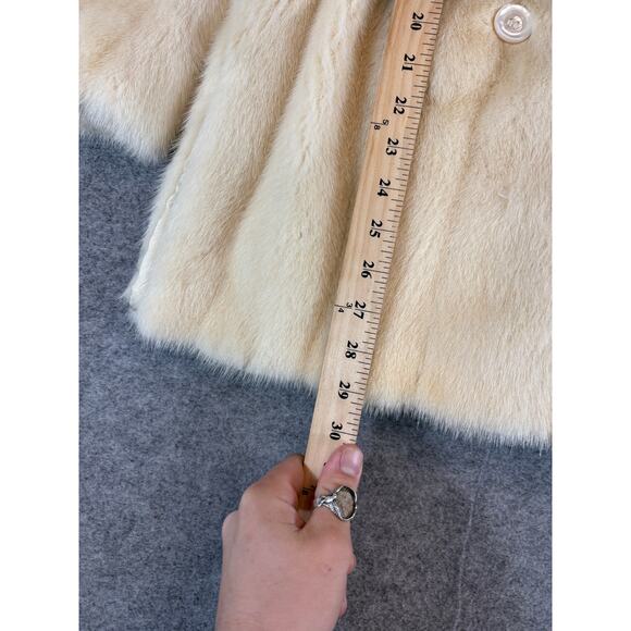 VTG Millsstein Sulak Faux Fur Coat Womens M Double Breasted Winter Glam Elegant - Picture 7 of 9